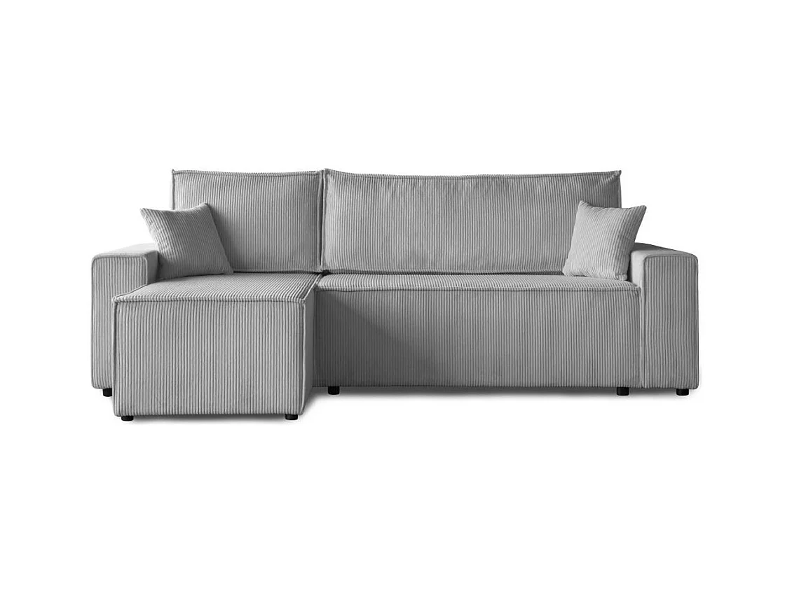 HOEKBANK met slaapfunctie Hektor lichtgrijs