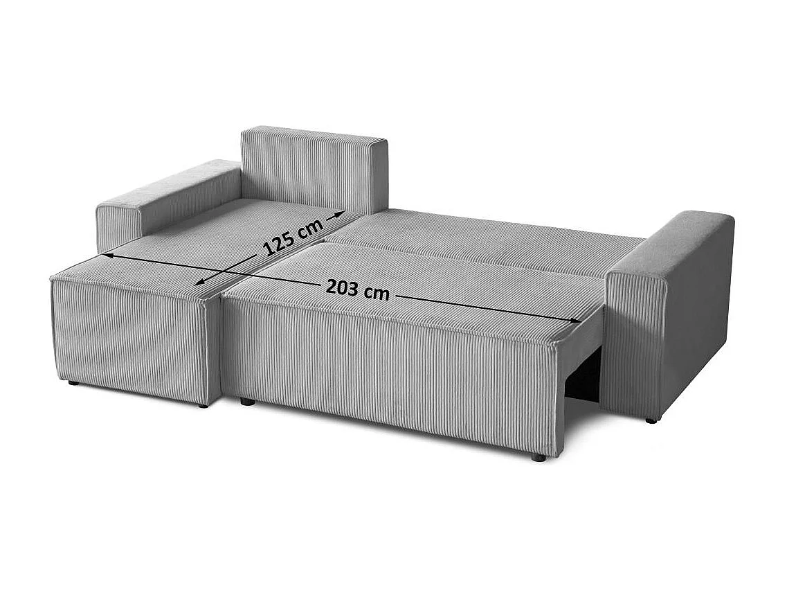 CANAPE AVEC FONCTION LIT Hektor gris clair