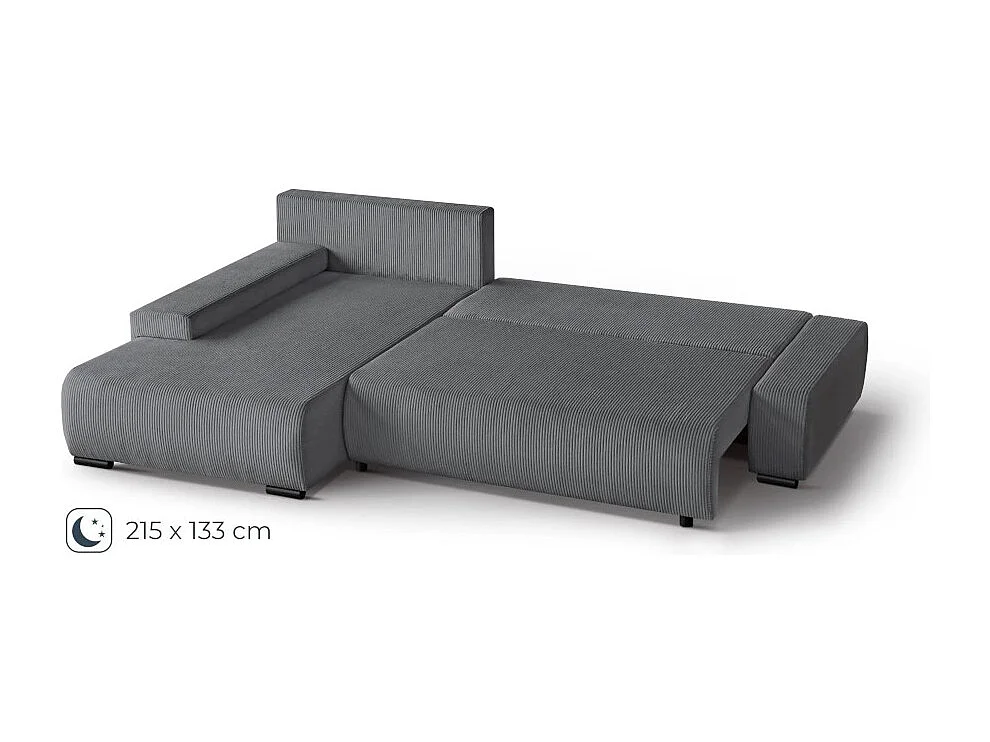 ECKSCHLAFSOFA Draco L Grau