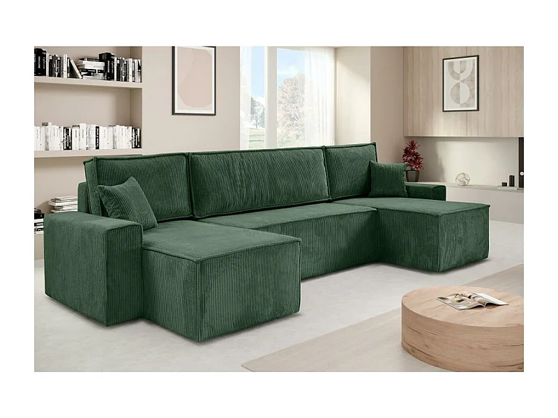 WOHNLANDSCHAFT Hektor U mit Schlaffunktion grün