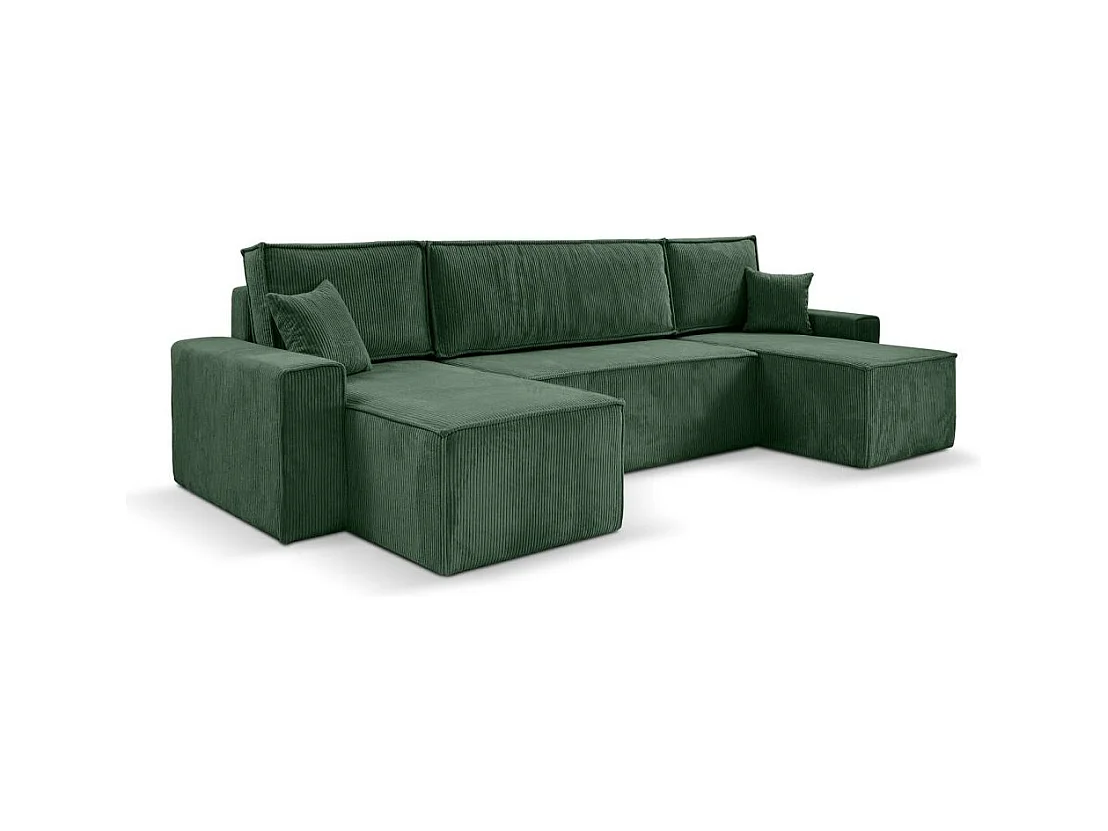 WOHNLANDSCHAFT Hektor U mit Schlaffunktion grün