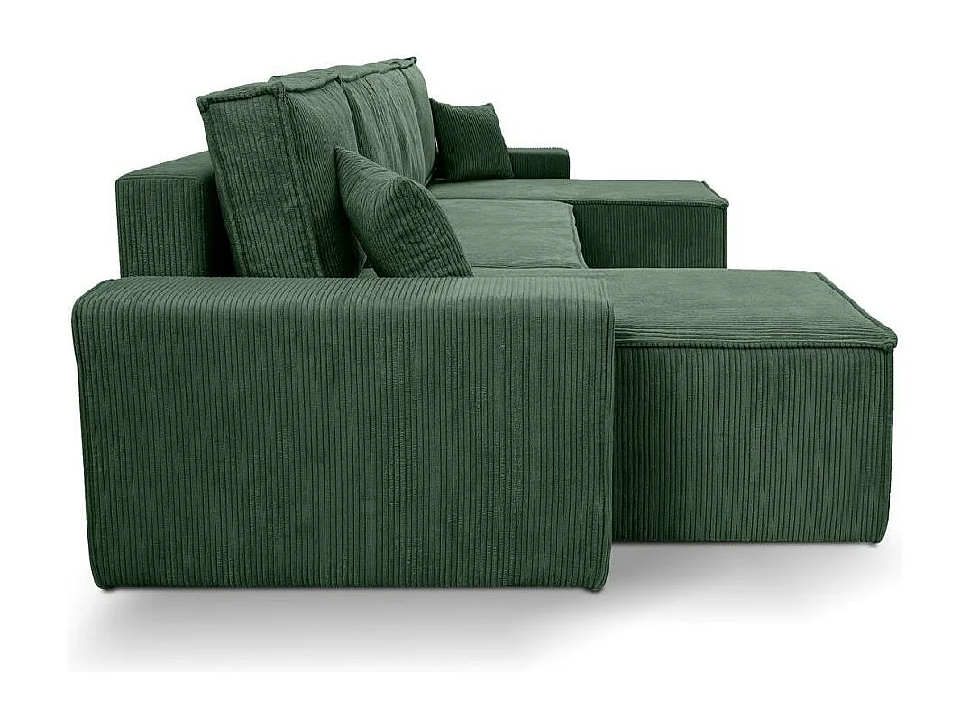 CANAPE Hektor U avec fonction sommeil vert