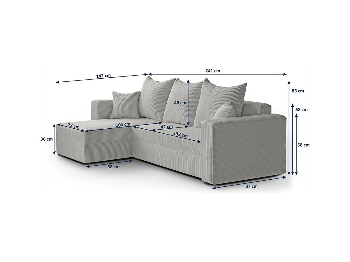 Canapé-lit Hamlet L Beige