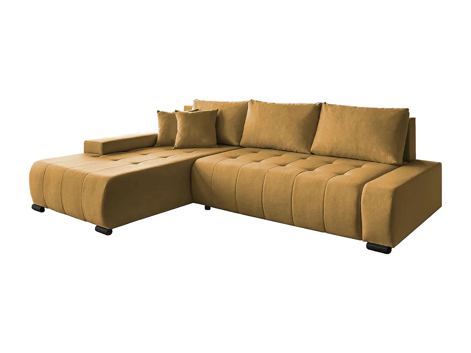 Canapé-lit ECKSCHLAFSOFA Draco L jaune