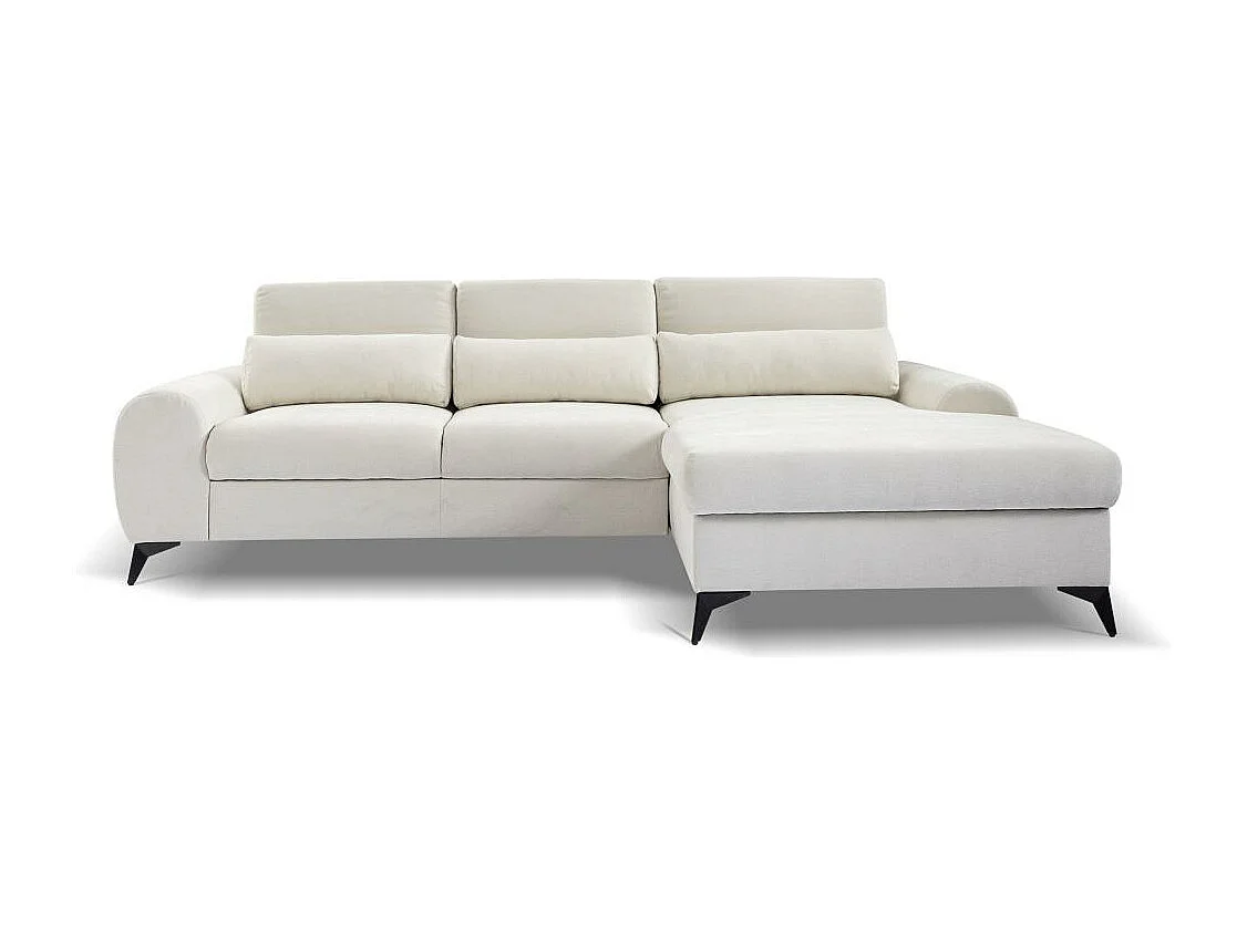 Hoekslaapbank Milan Beige met metalen poten rechts