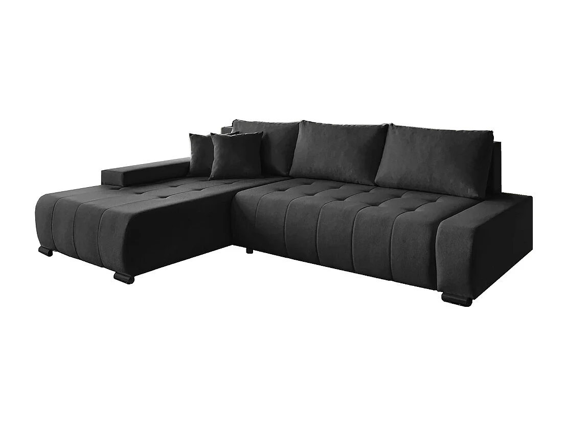 ECKSCHLAFSOFA Draco L Schwarz