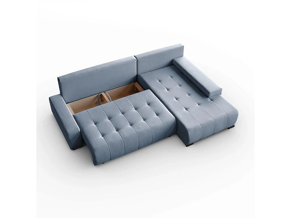 ECKSCHLAFSOFA Draco L Schwarz