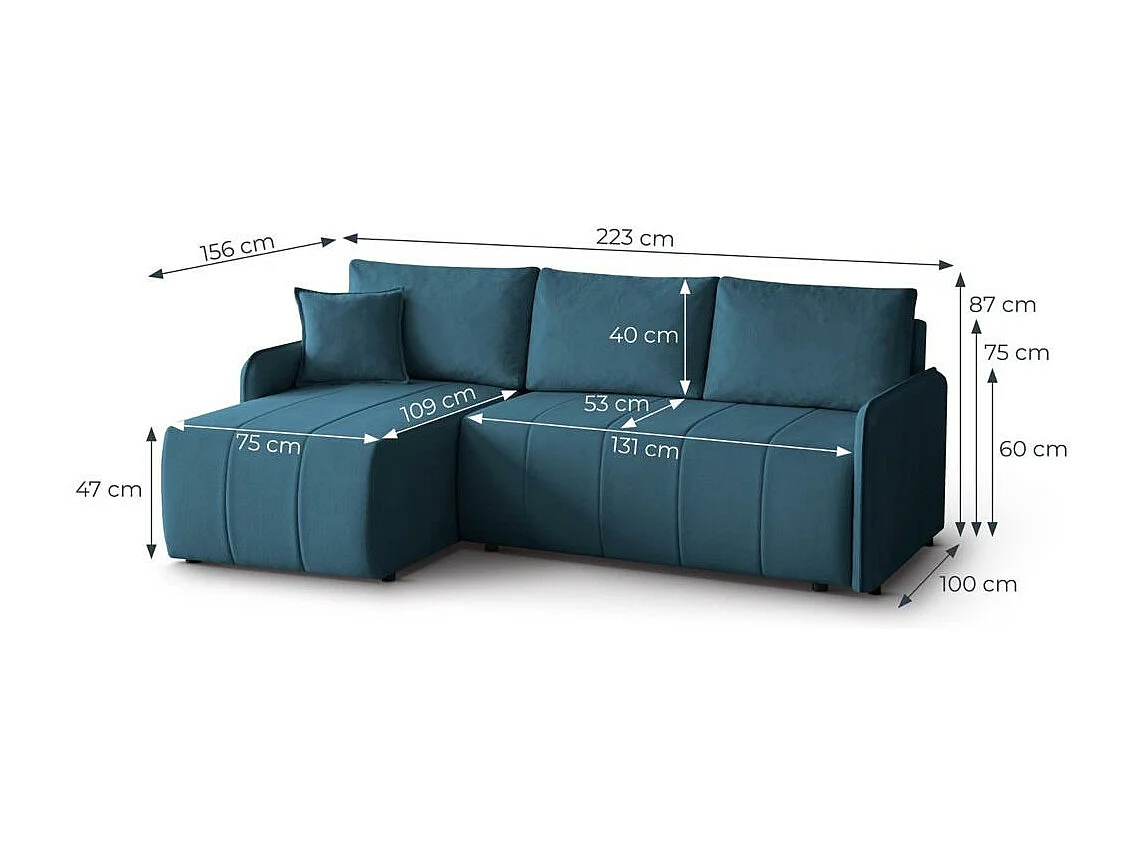 Canapé-lit Capri bleu