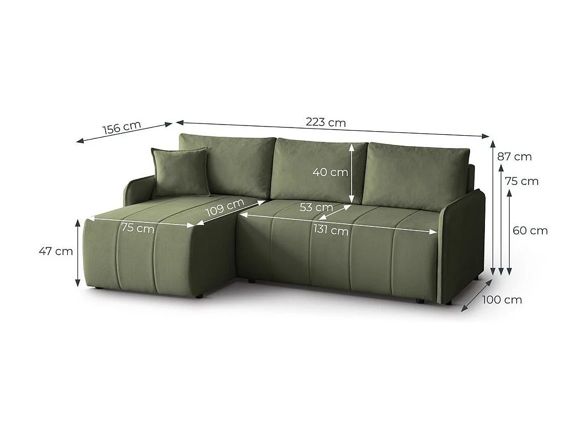 Hoekslaapbank Capri groen