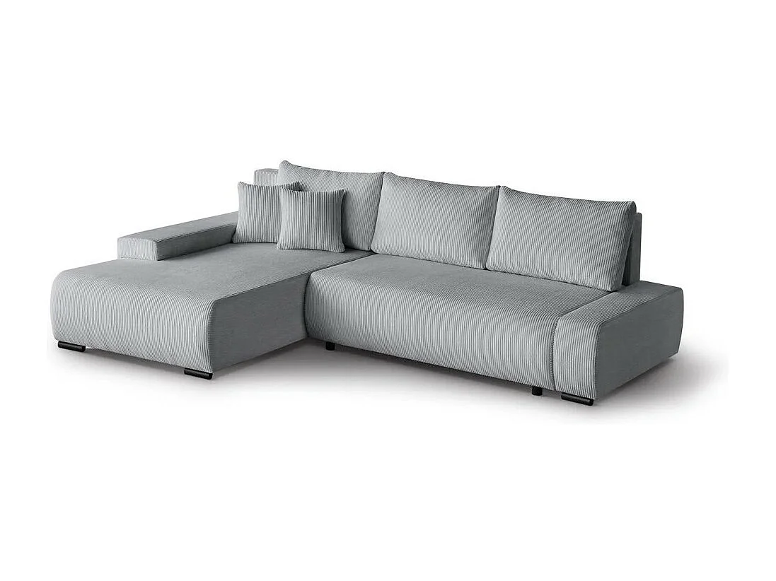 Canapé-lit ECKSCHLAFSOFA Draco L gris clair