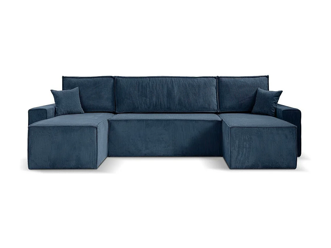 CANAPE Hektor U avec fonction sommeil bleu foncé