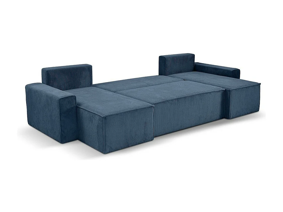 CANAPE Hektor U avec fonction sommeil bleu foncé