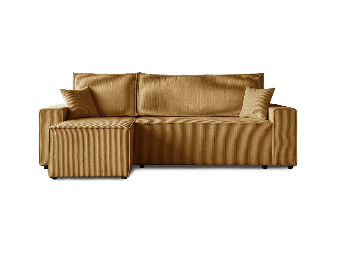 HOEKBANK met slaapfunctie Hektor mosterdgeel