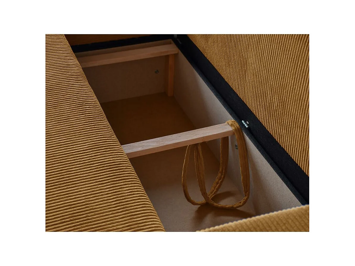 HOEKBANK met slaapfunctie Hektor mosterdgeel