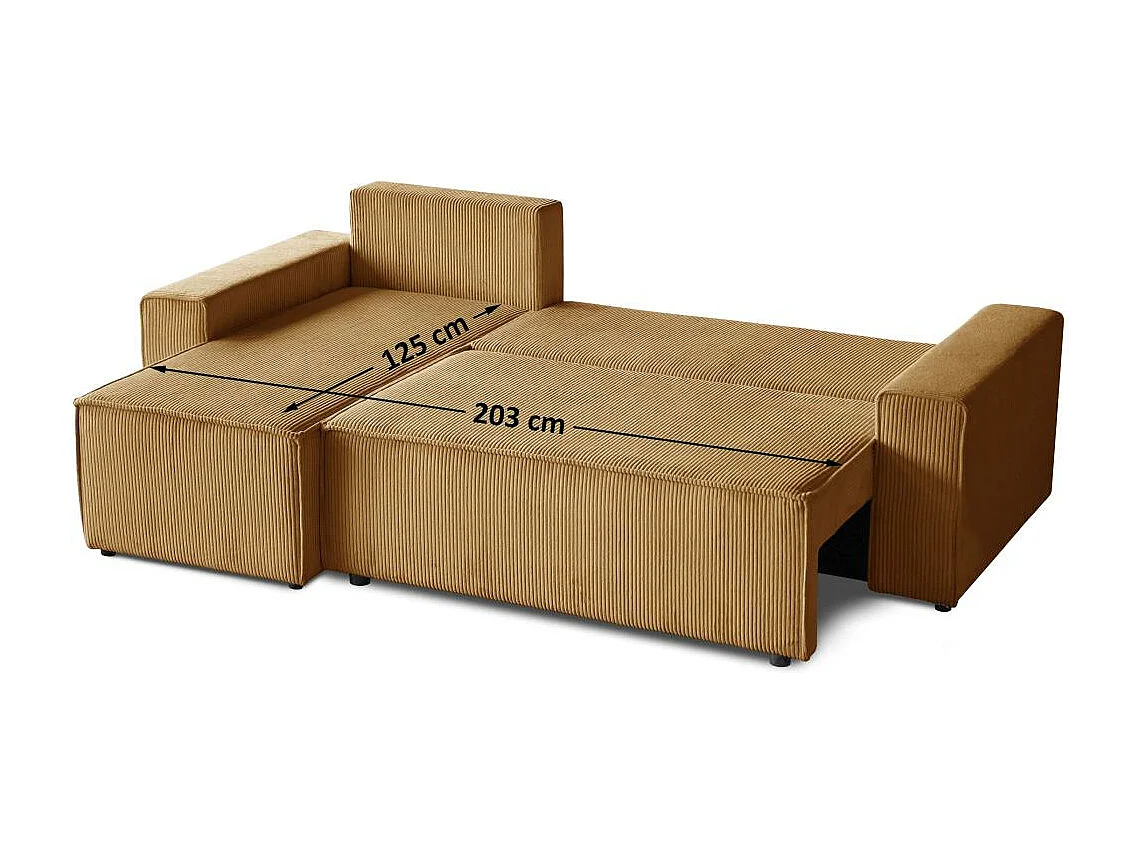 CANAPE-CHAISIER avec fonction sommeil Hektor jaune moutarde