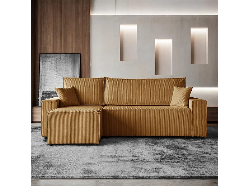 CANAPE-CHAISIER avec fonction sommeil Hektor jaune moutarde