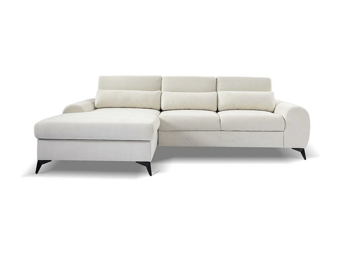 CANAPE FAUTEUIL Milan gris foncé avec pieds métal à gauche