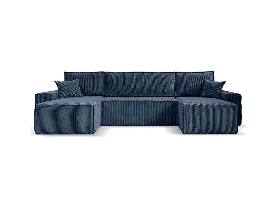 WOHNLANDSCHAFT Hektor U mit Schlaffunktion dunkelblau