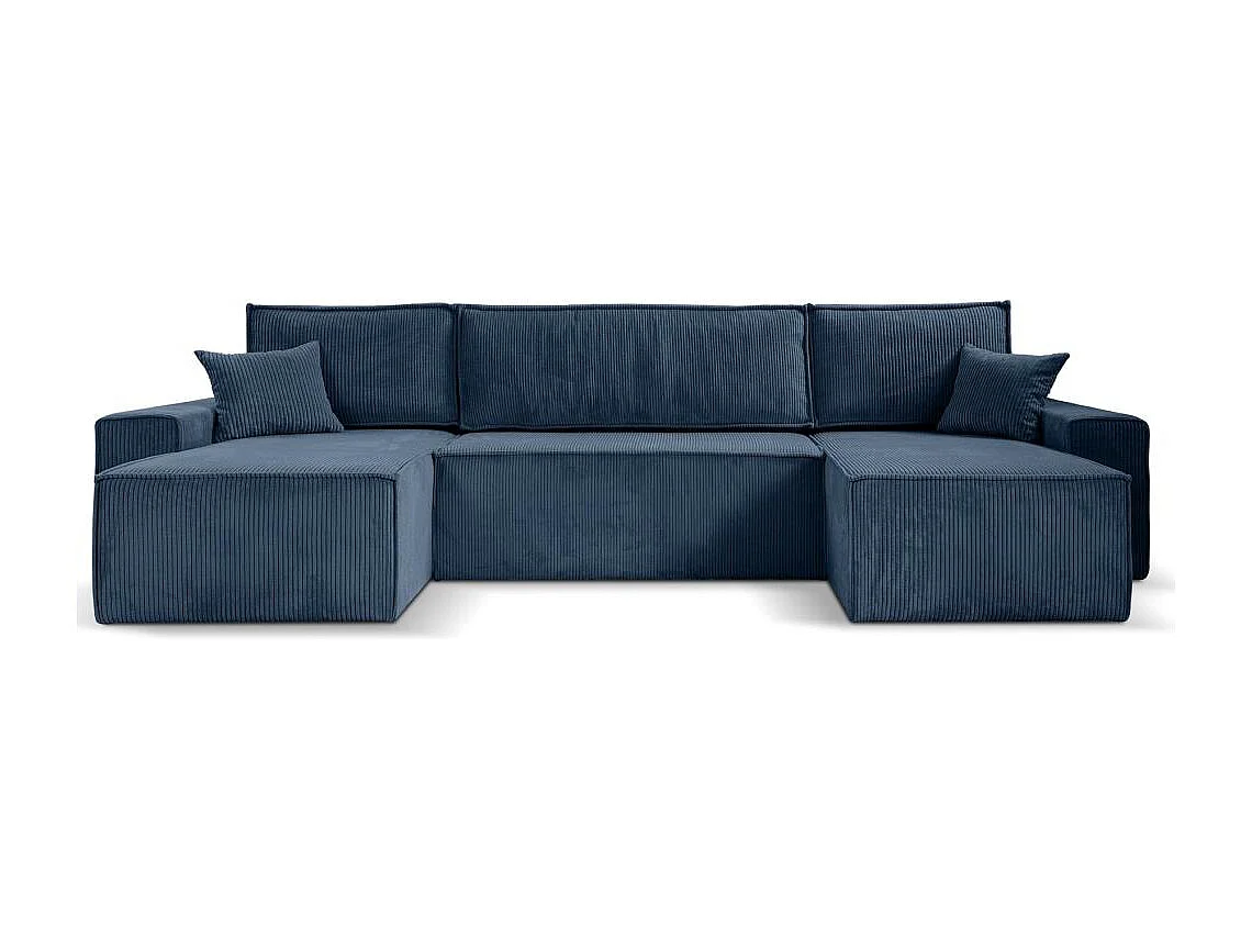 CANAPE Hektor U avec fonction sommeil bleu foncé