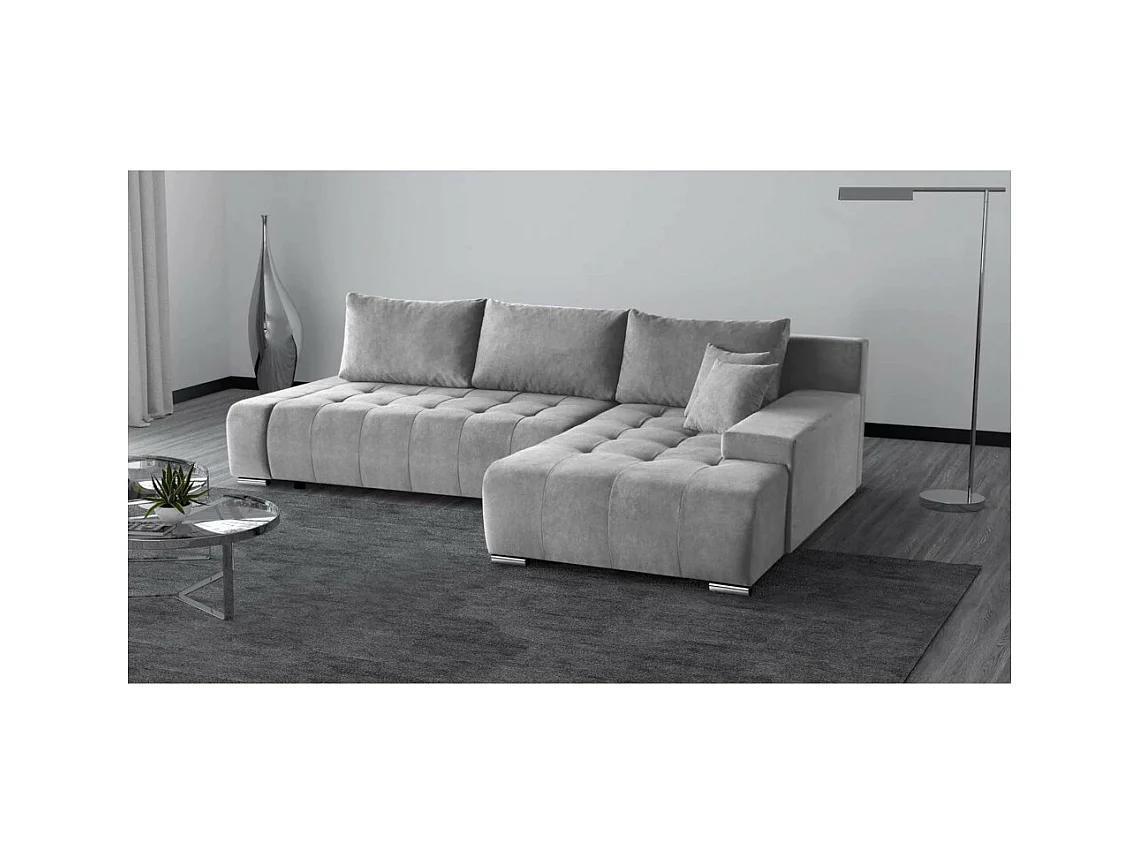 Canapé-lit ECKSCHLAFSOFA Draco L Gris