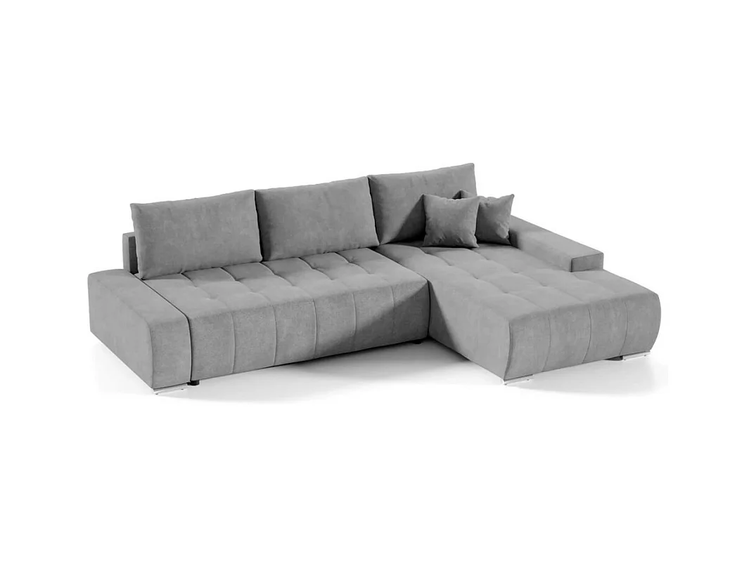 Canapé-lit ECKSCHLAFSOFA Draco L Gris