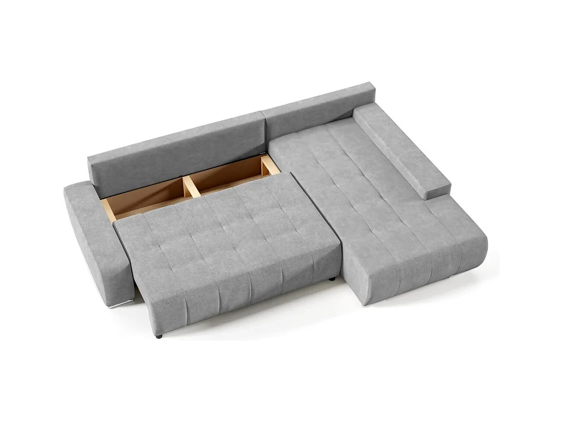 Canapé-lit ECKSCHLAFSOFA Draco L Gris