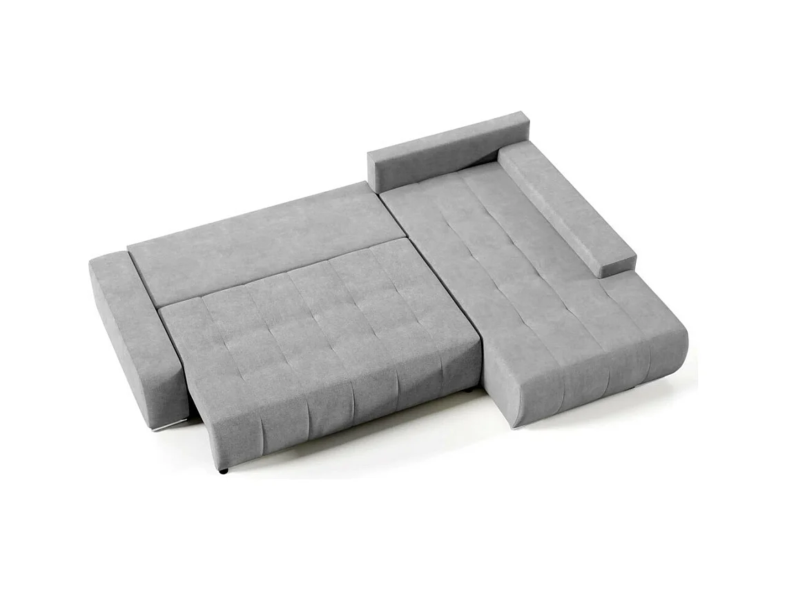 Canapé-lit ECKSCHLAFSOFA Draco L Gris