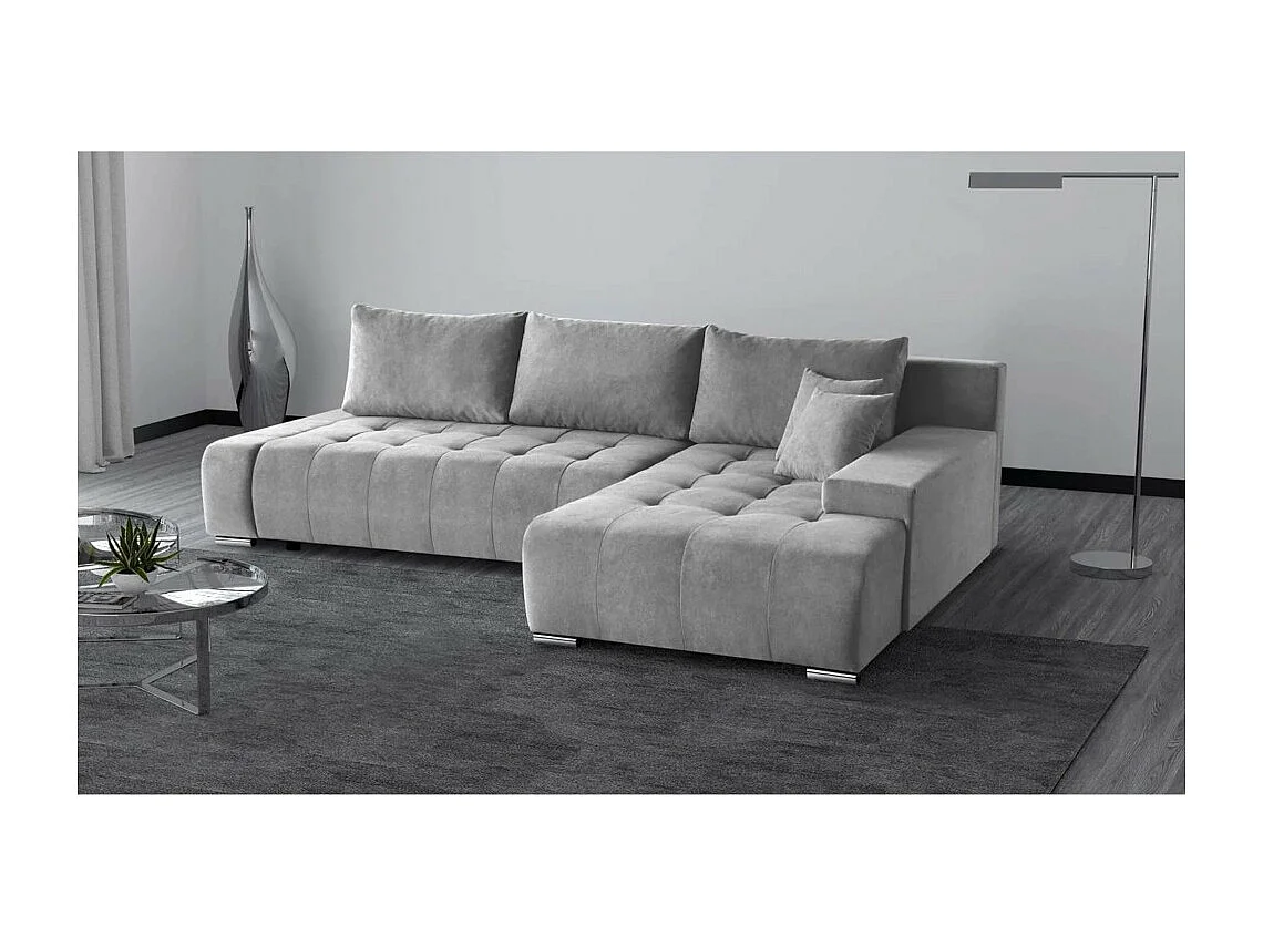 Canapé-lit ECKSCHLAFSOFA Draco L Gris