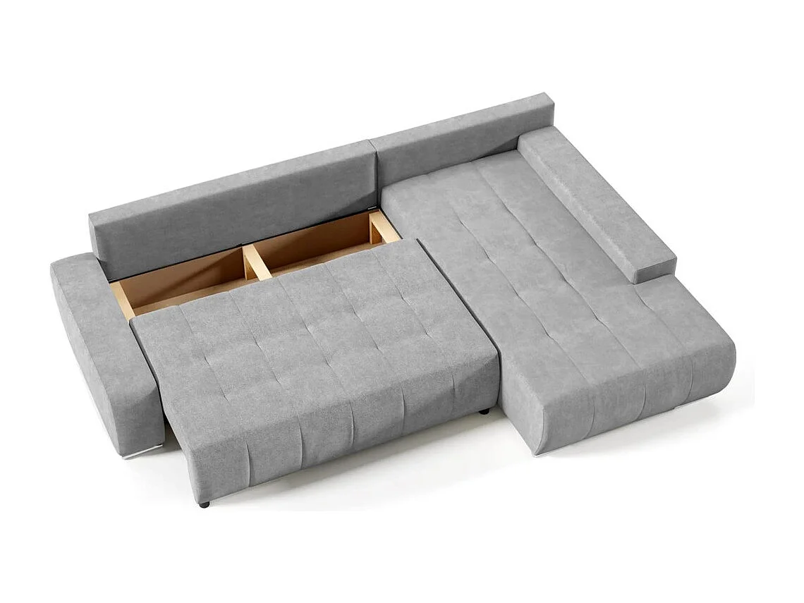 Canapé-lit ECKSCHLAFSOFA Draco L Gris