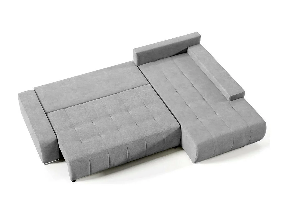 Canapé-lit ECKSCHLAFSOFA Draco L Gris