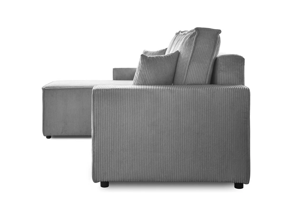 HOEKBANK met slaapfunctie Hektor lichtgrijs