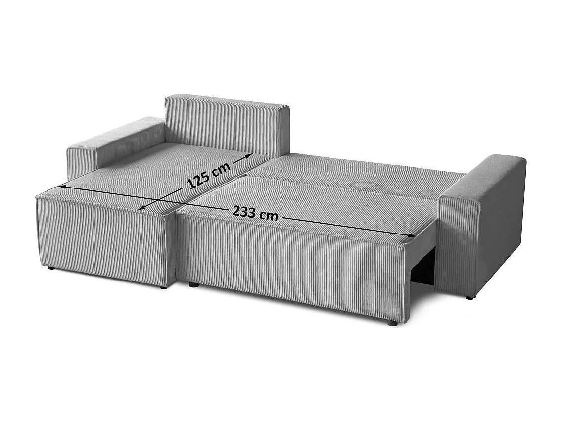 CANAPE AVEC FONCTION LIT Hektor gris clair