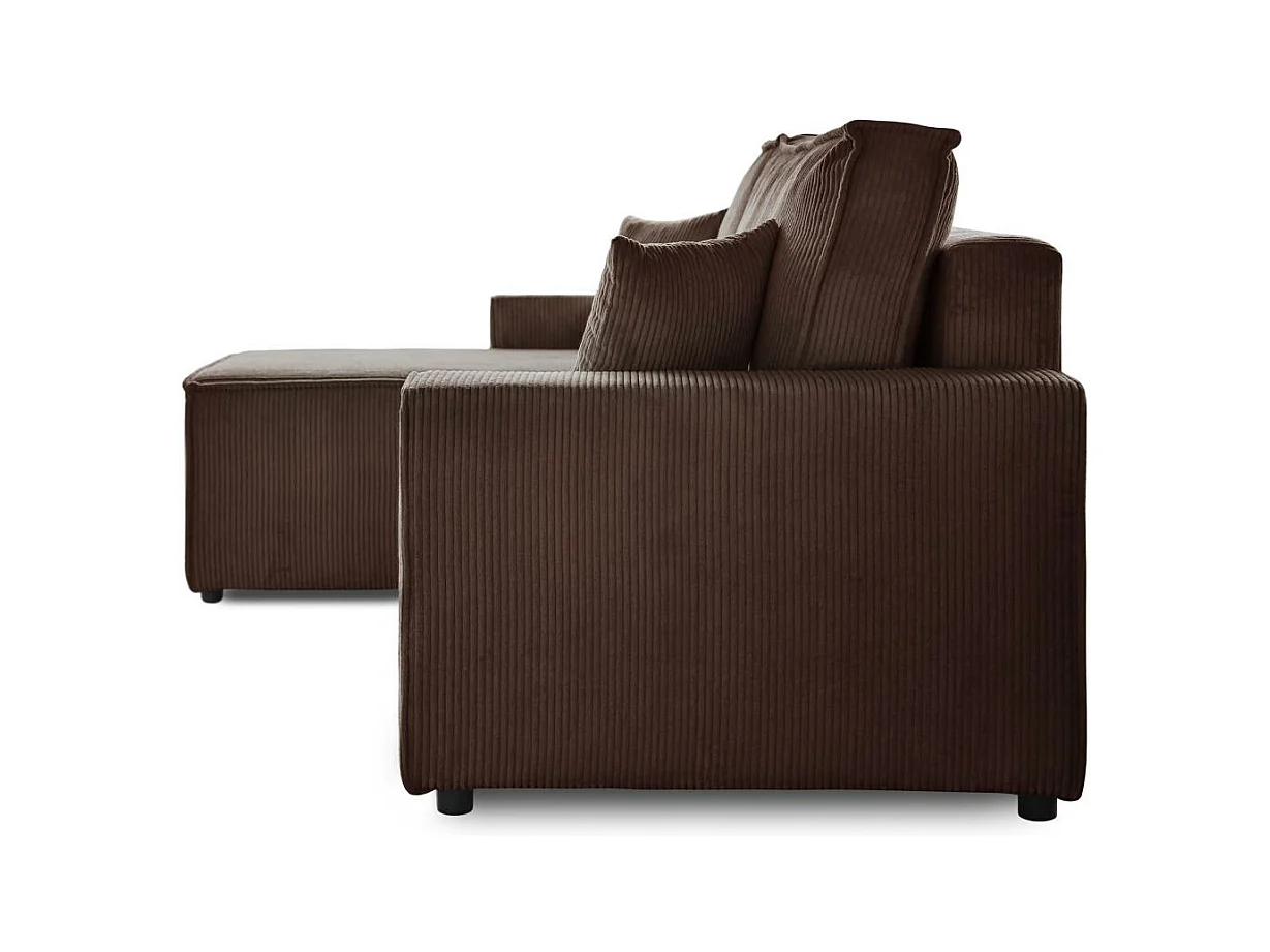 ECKSCHLAFSOFA mit Schlaffunktion Hektor braun