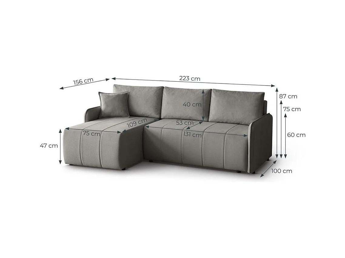 ECKSCHLAFSOFA Capri cappuccino