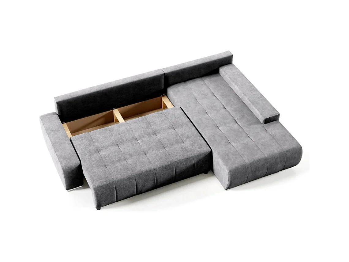 HOEKBANK Draco L Donkergrijs