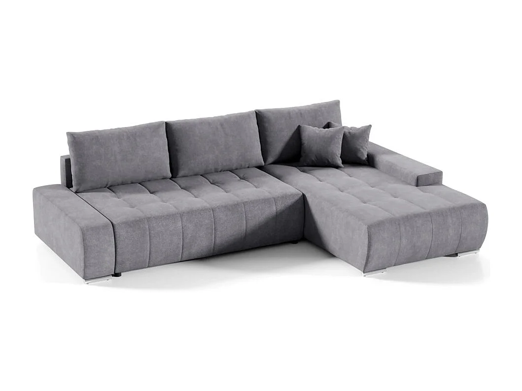Canapé-lit ECKSCHLAFSOFA Draco L gris foncé