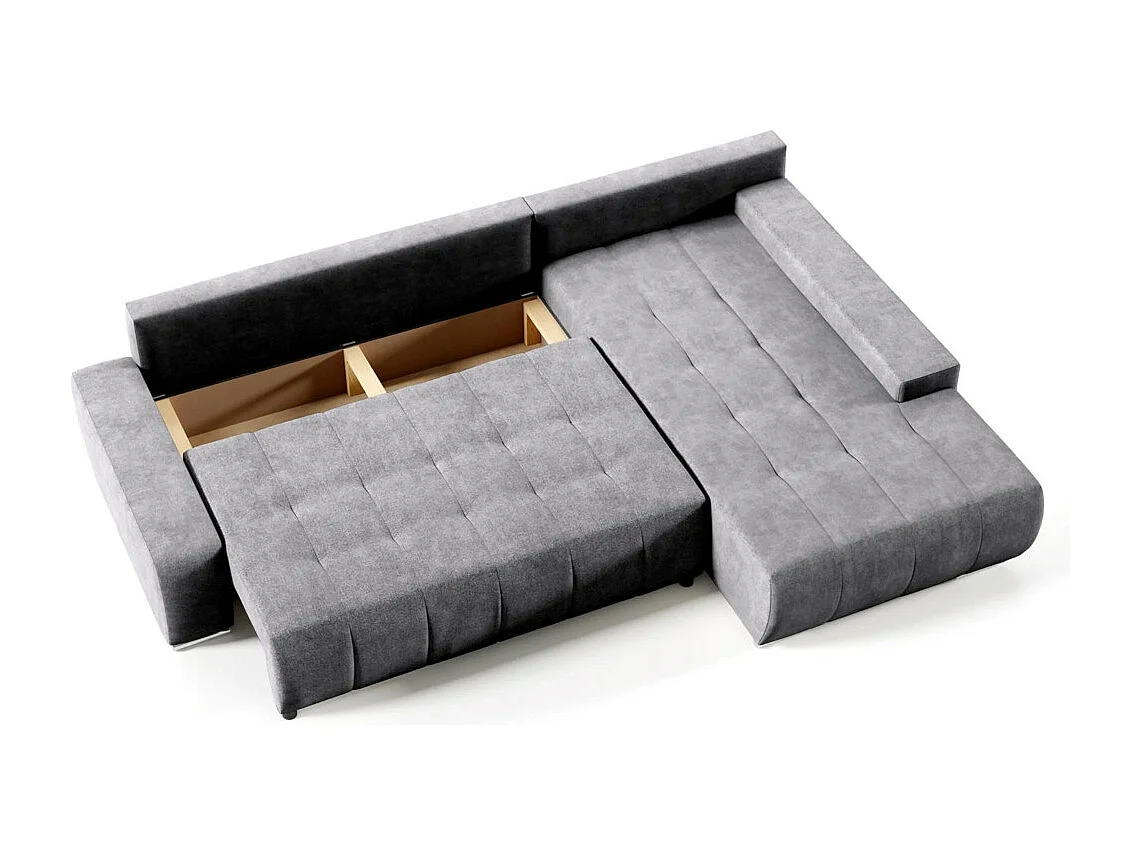 Canapé-lit ECKSCHLAFSOFA Draco L gris foncé