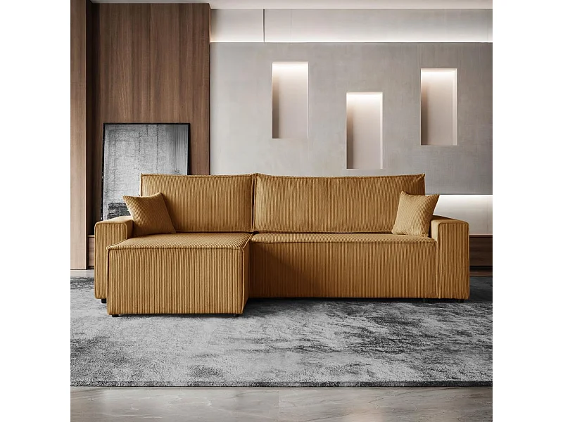 ECKSCHLAFSOFA mit Schlaffunktion Hektor senfgelb