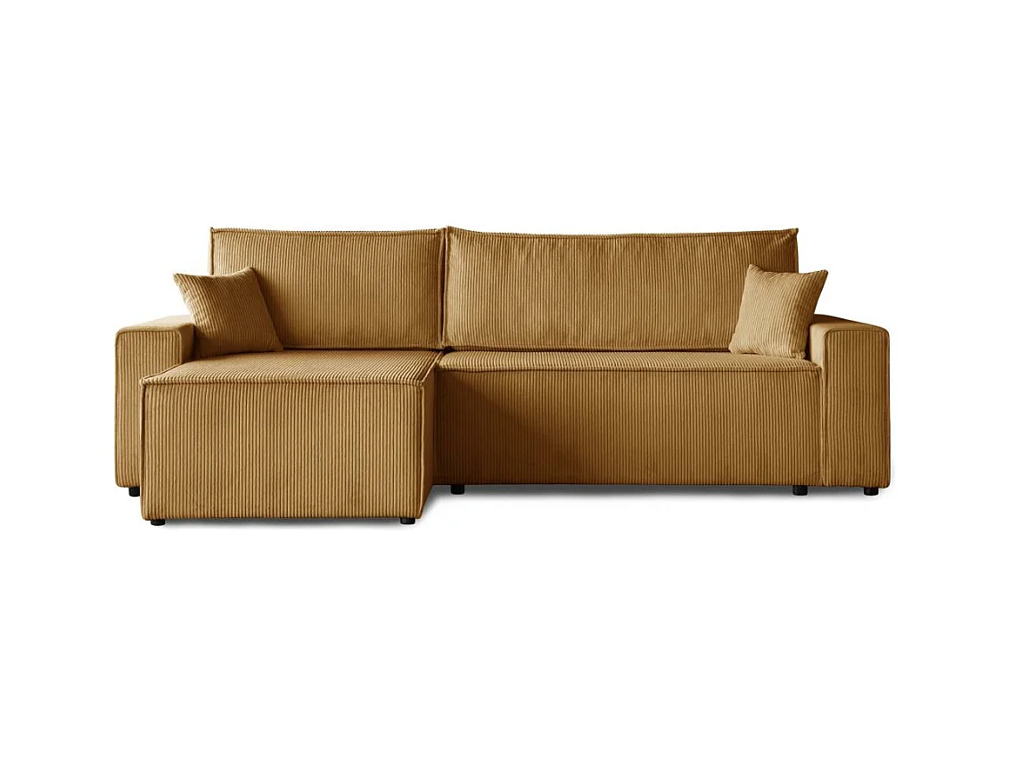 HOEKBANK met slaapfunctie Hektor mosterdgeel