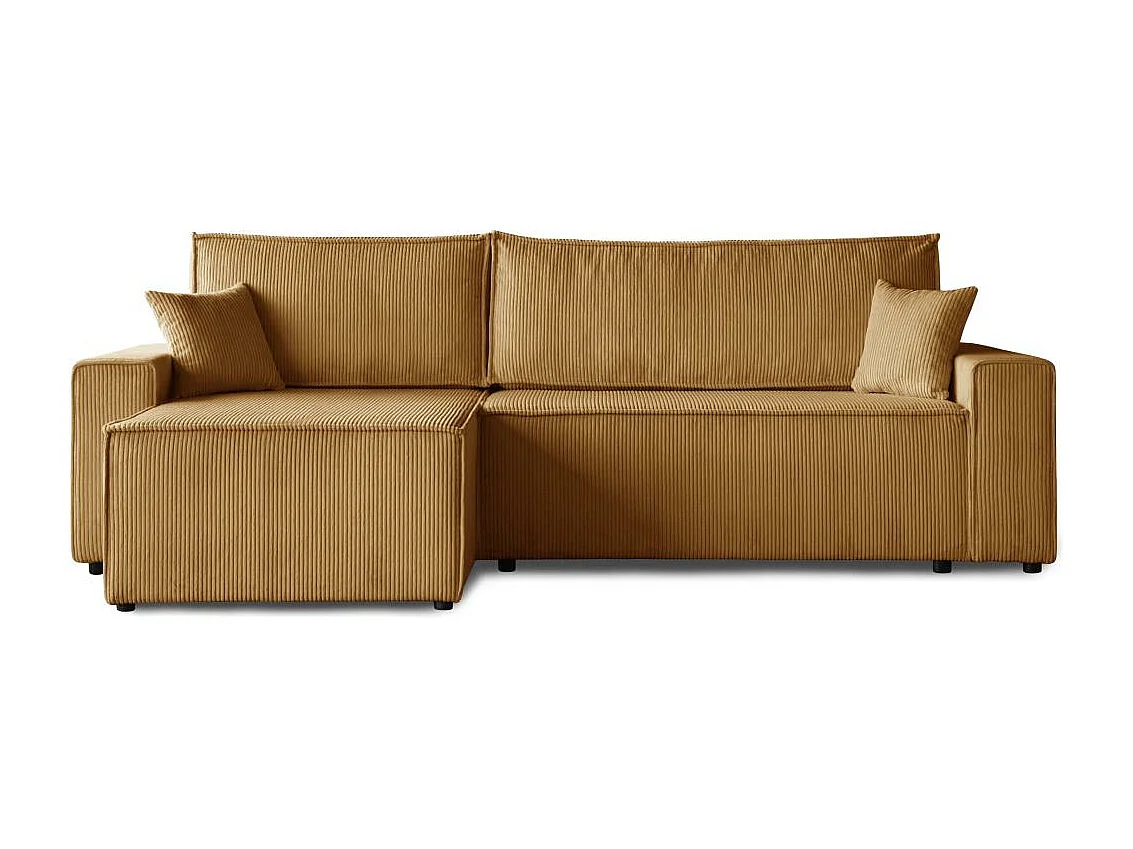 HOEKBANK met slaapfunctie Hektor mosterdgeel