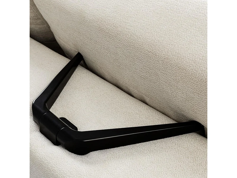 ECKSCHLAFSOFA Milan Cappuccino mit Metallbeine links