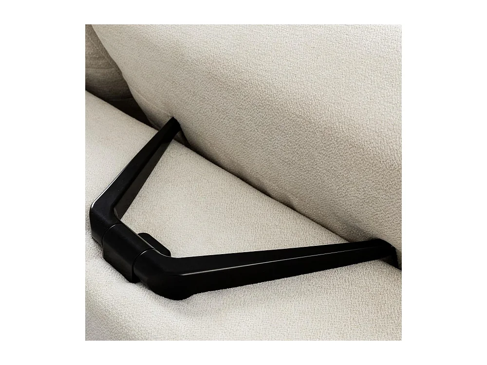 ECKSCHLAFSOFA Milan Dunkelgrau mit Metallbeine rechts