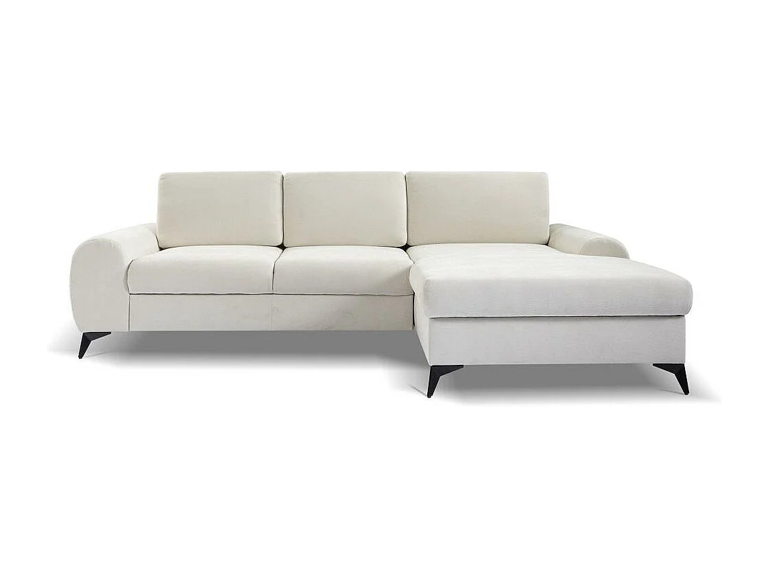 CANAPE FAUTEUIL Milan gris foncé avec pieds métalliques à droite