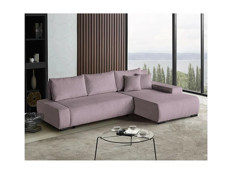 Canapé-lit ECKSCHAFSOFA Draco L Rosa