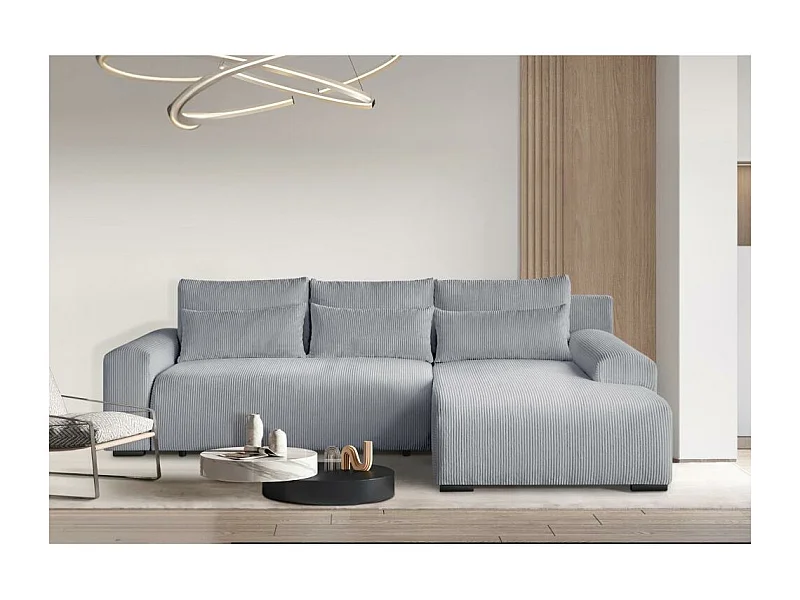 ECKSCHLAFSOFA Benny hellgrau rechts