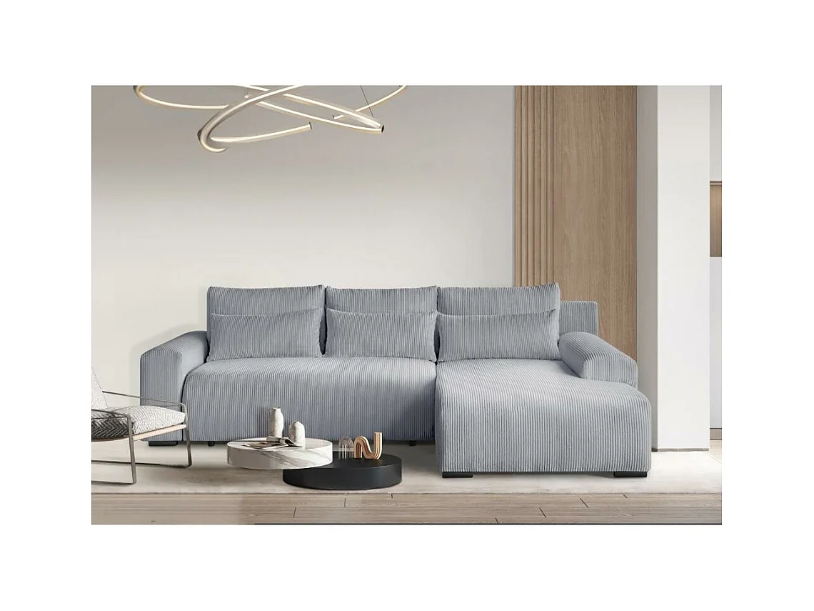 ECKSCHLAFSOFA Benny hellgrau rechts