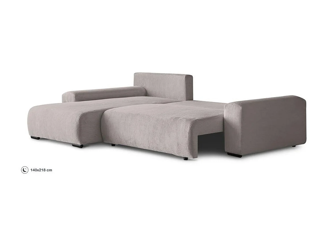 Hoekslaapbank Benny lichtgrijs rechts