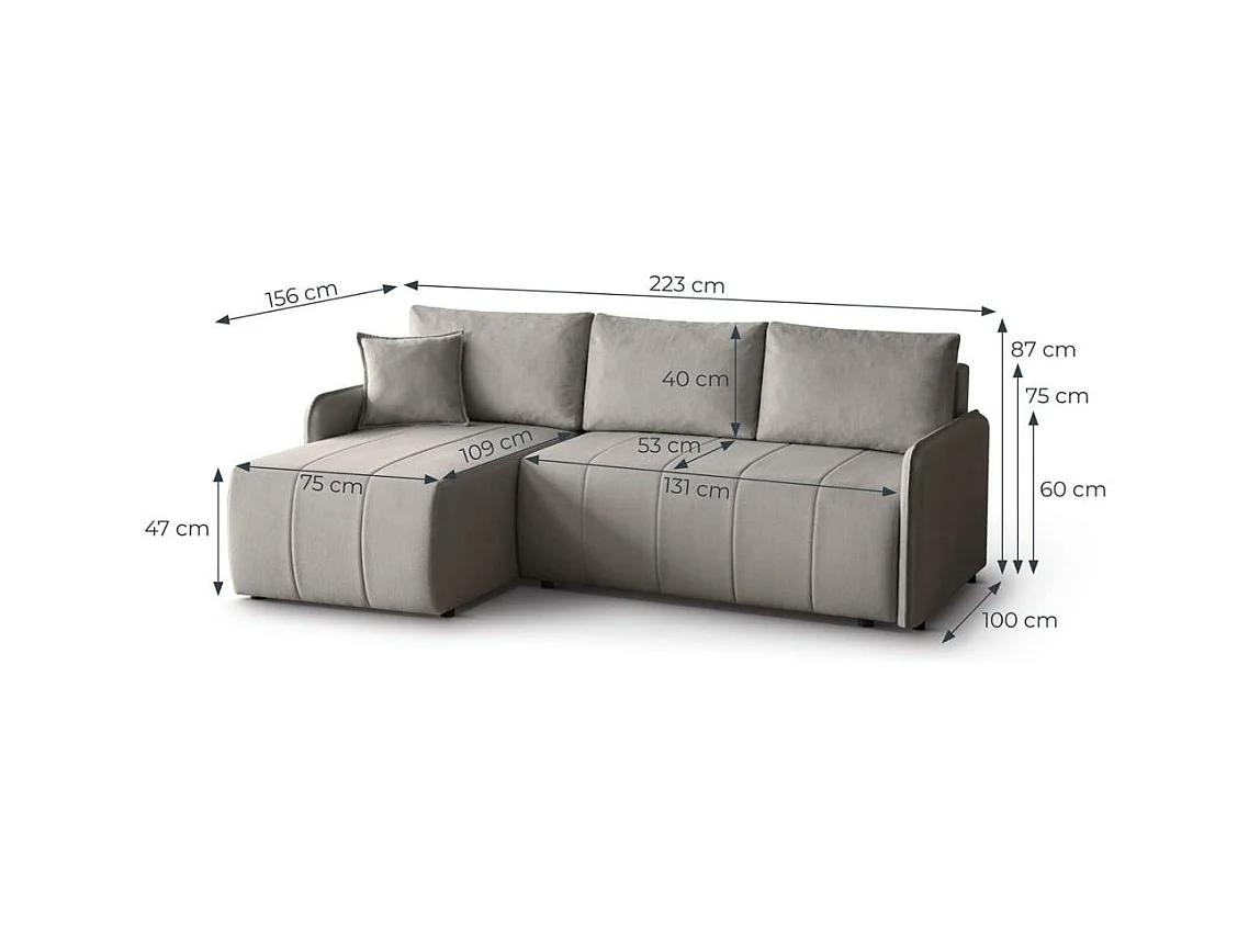 ECKSCHLAFSOFA Capri beige