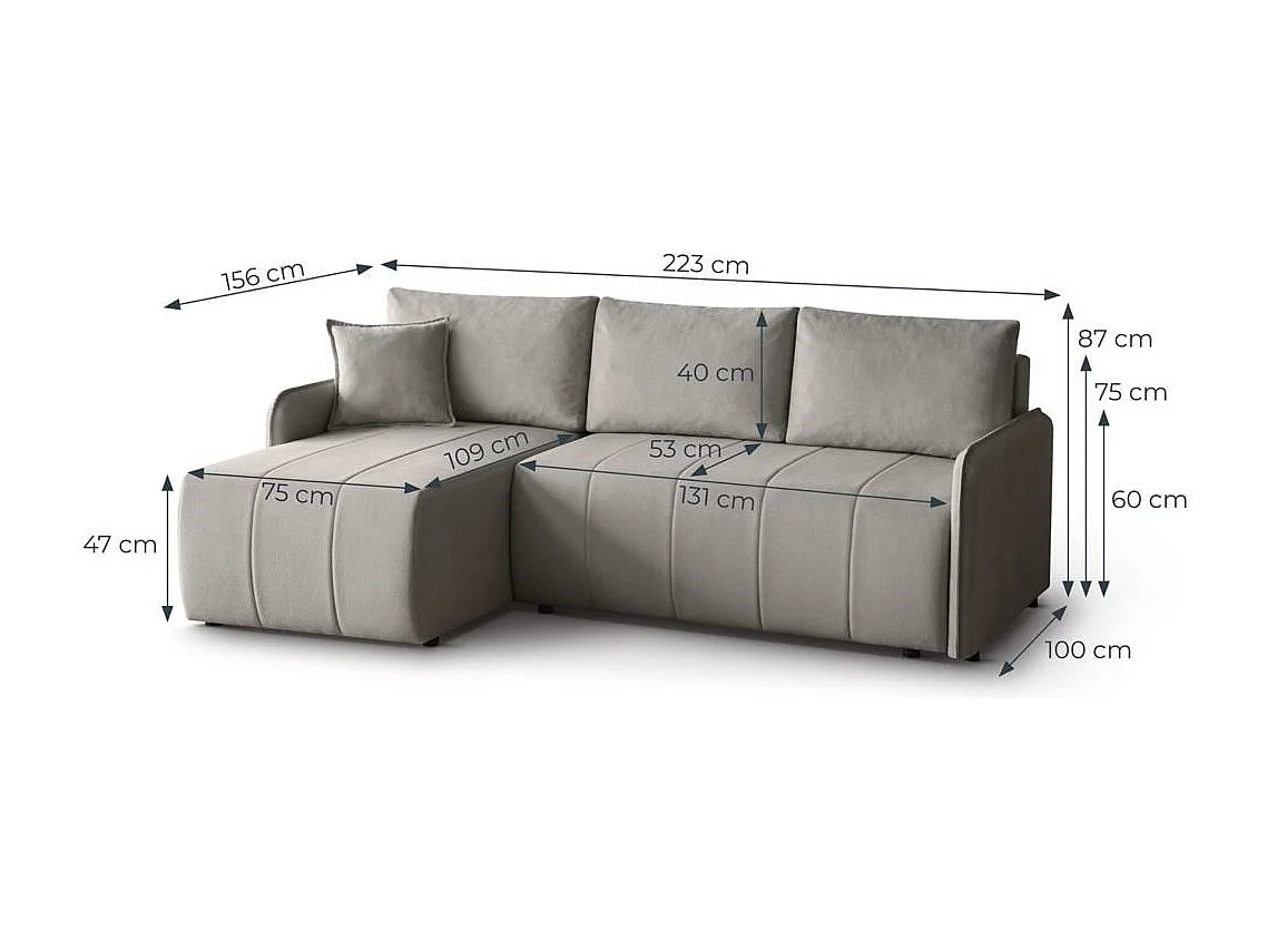 ECKSCHLAFSOFA Capri beige