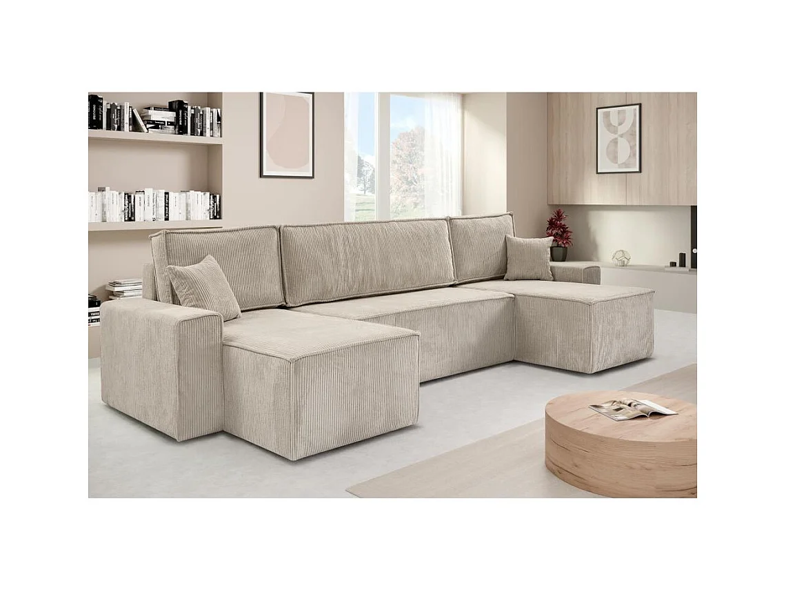 WOONLANDSCHAP Hektor U met slaapfunctie cappuccino